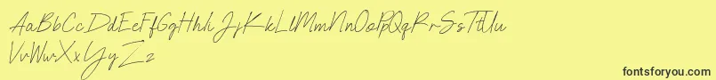 NEONCITY SCRIPT Demo Font – Black Fonts on Yellow Background