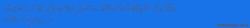 NEONCITY SCRIPT Demo Font – Brown Fonts on Blue Background