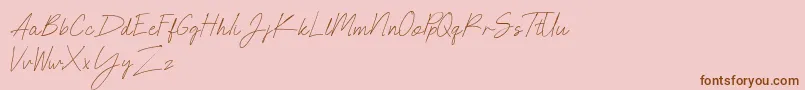 NEONCITY SCRIPT Demo Font – Brown Fonts on Pink Background