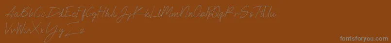 NEONCITY SCRIPT Demo Font – Gray Fonts on Brown Background