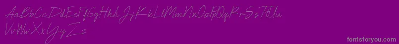 NEONCITY SCRIPT Demo Font – Gray Fonts on Purple Background