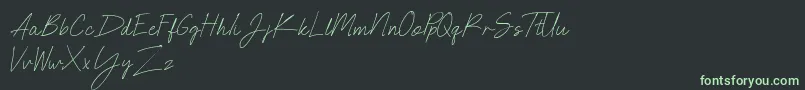 フォントNEONCITY SCRIPT Demo – 黒い背景に緑の文字
