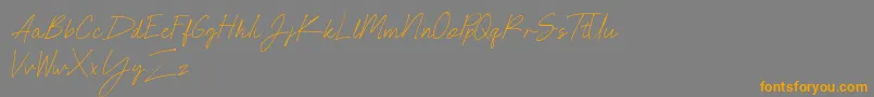 NEONCITY SCRIPT Demo Font – Orange Fonts on Gray Background