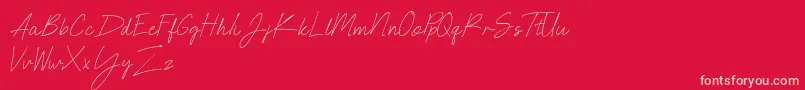 NEONCITY SCRIPT Demo Font – Pink Fonts on Red Background