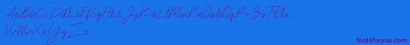 NEONCITY SCRIPT Demo Font – Purple Fonts on Blue Background