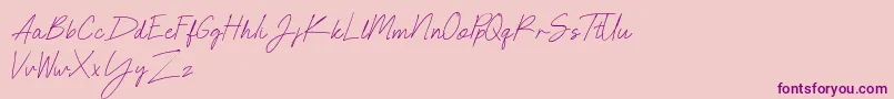 NEONCITY SCRIPT Demo Font – Purple Fonts on Pink Background