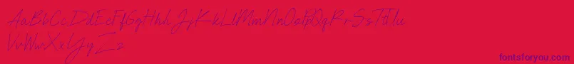 fuente NEONCITY SCRIPT Demo – Fuentes Moradas Sobre Fondo Rojo