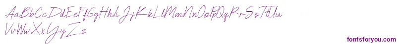 NEONCITY SCRIPT Demo-Schriftart – Violette Schriften auf weißem Hintergrund