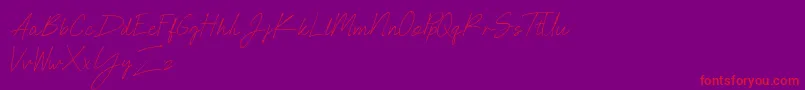 NEONCITY SCRIPT Demo Font – Red Fonts on Purple Background