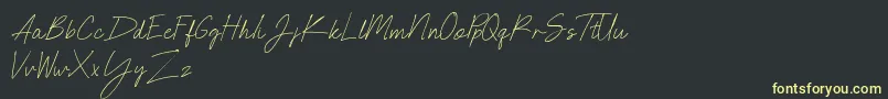 NEONCITY SCRIPT Demo Font – Yellow Fonts on Black Background