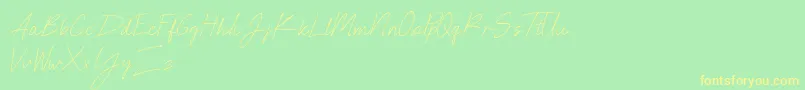 Police NEONCITY SCRIPT Demo – polices jaunes sur fond vert