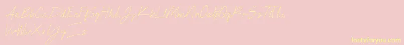 NEONCITY SCRIPT Demo Font – Yellow Fonts on Pink Background