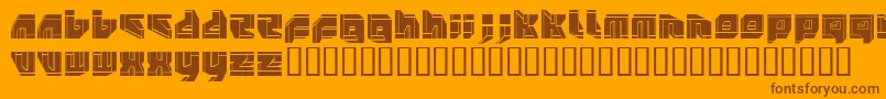 Czcionka NEOPANGA – brązowe czcionki na pomarańczowym tle