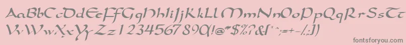 SamovarsskItalic Font – Gray Fonts on Pink Background