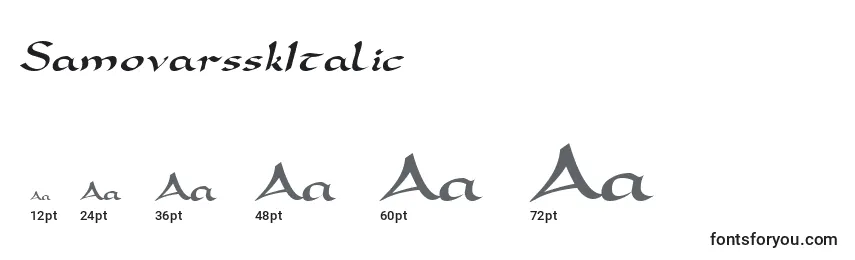 SamovarsskItalic Font Sizes