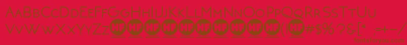 NEOTERIC  Bold DEMO VERSION Font – Brown Fonts on Red Background