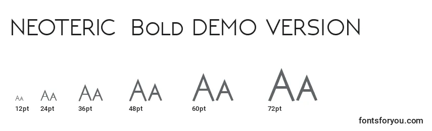NEOTERIC  Bold DEMO VERSION Font Sizes