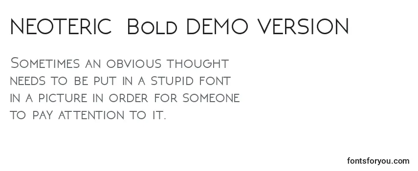 NEOTERIC  Bold DEMO VERSION Font