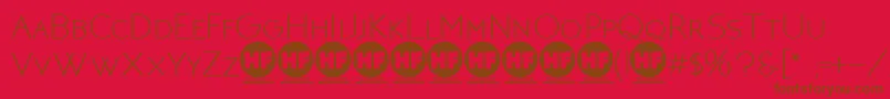 NEOTERIC  Regular DEMO VERSION Font – Brown Fonts on Red Background