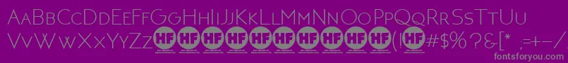 NEOTERIC  Regular DEMO VERSION Font – Gray Fonts on Purple Background