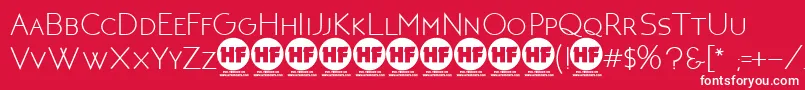 NEOTERIC  Regular DEMO VERSION Font – White Fonts on Red Background
