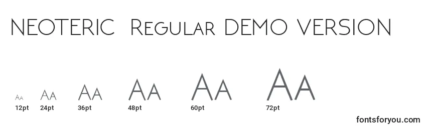 NEOTERIC  Regular DEMO VERSION Font Sizes