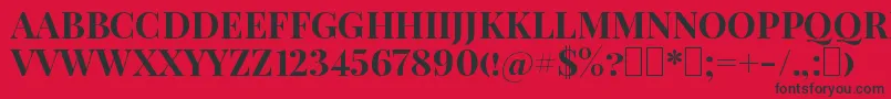 Neothic Font – Black Fonts on Red Background