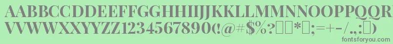 フォントNeothic – 緑の背景に灰色の文字