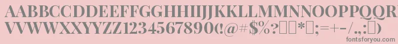 フォントNeothic – ピンクの背景に灰色の文字