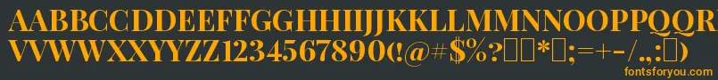 フォントNeothic – 黒い背景にオレンジの文字