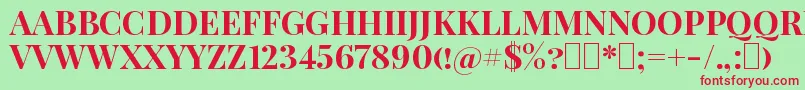 Neothic Font – Red Fonts on Green Background