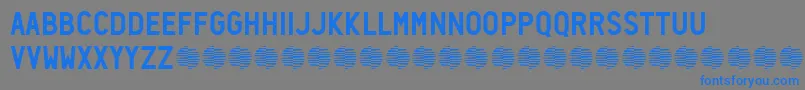 Fonte Neozoic Trial – fontes azuis em um fundo cinza