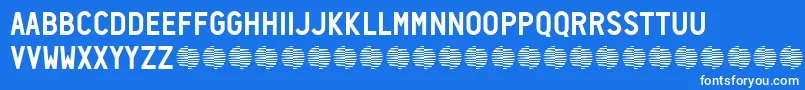 Neozoic Trial Font – White Fonts on Blue Background