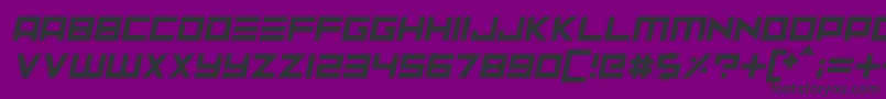 Neptune Lander Italic Font – Black Fonts on Purple Background