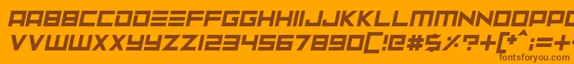 Police Neptune Lander Italic – polices brunes sur fond orange