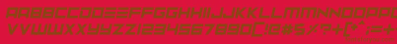 Neptune Lander Italic Font – Brown Fonts on Red Background