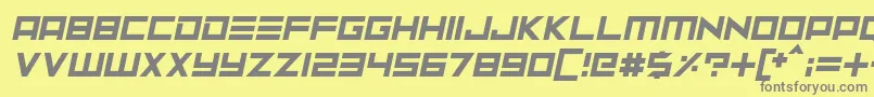 Neptune Lander Italic Font – Gray Fonts on Yellow Background