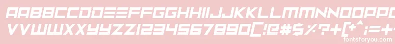 Шрифт Neptune Lander Italic – белые шрифты на розовом фоне