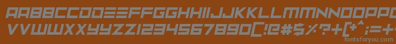 Шрифт Neptune Lander Italic – серые шрифты на коричневом фоне