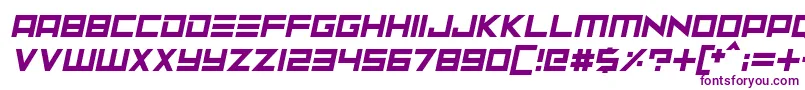 Neptune Lander Italic Font – Purple Fonts on White Background