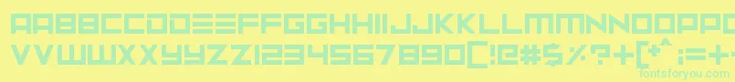 Neptune Lander Font – Green Fonts on Yellow Background