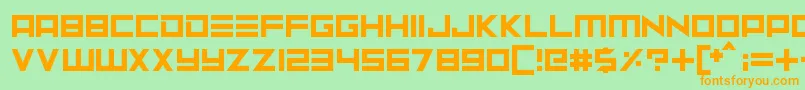 Neptune Lander Font – Orange Fonts on Green Background