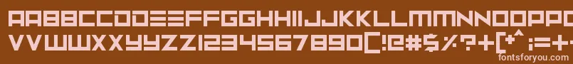 Neptune Lander Font – Pink Fonts on Brown Background