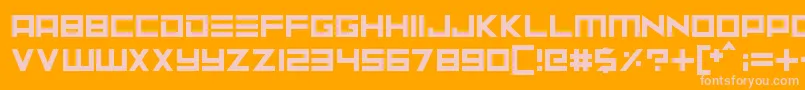 Neptune Lander Font – Pink Fonts on Orange Background