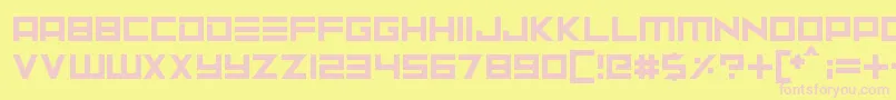 Neptune Lander Font – Pink Fonts on Yellow Background