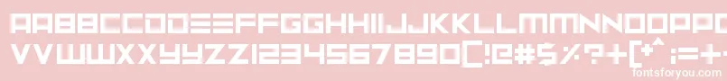 Neptune Lander Font – White Fonts on Pink Background
