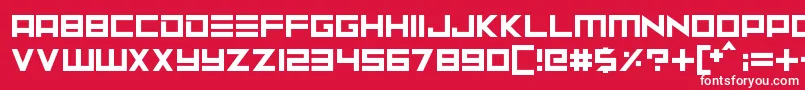 Neptune Lander Font – White Fonts on Red Background