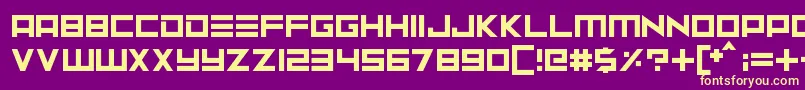 Neptune Lander Font – Yellow Fonts on Purple Background