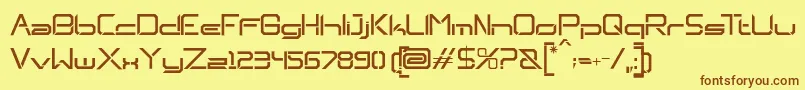 Czcionka Neptunes – brązowe czcionki na żółtym tle