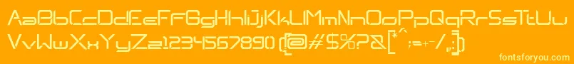 Neptunes Font – Yellow Fonts on Orange Background